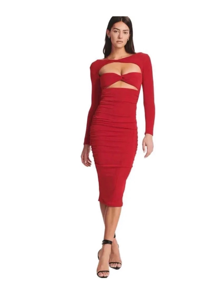 Ser.O.Ya Eden Cut Out Midi Dress Size Small Nwot